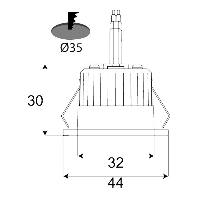 LAMPU Downlight Mini LED 3CCT 3W